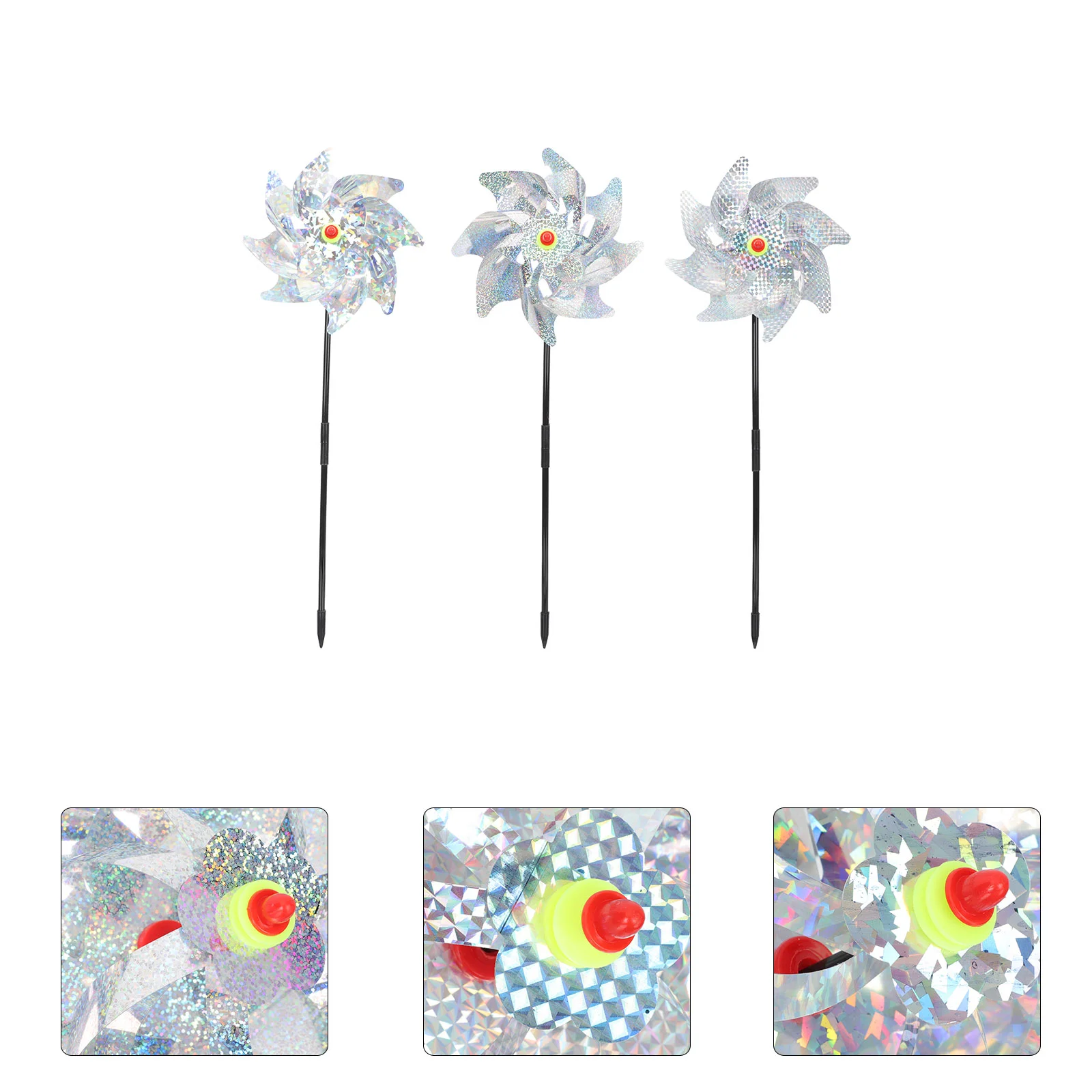 3 Pcs Reflective Birds Repeller Bird Scarer Garden Yard Windmill Shape Bird Repeller
3 Pcs Reflective Birds Repeller Bird Scarer Garden Yard Windmill Shape Bird Repeller