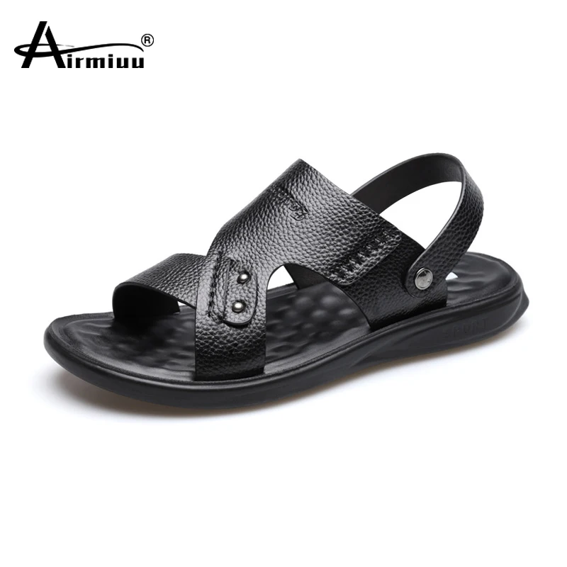 New Leather Men Sandals Shoes Summer Leisure Beach Men's Sandals Non-slip Soft Latex Insole Sandals Slippers pantoufle homme ete
New Leather Men Sandals Shoes Summer Leisure Beach Men's Sandals Non-slip Soft Latex Insole Sandals Slippers pantoufle homme ete