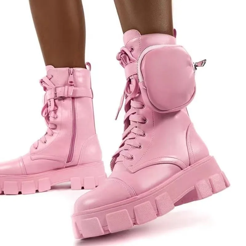 Winter Fashion Motorcycle Boots Wedges Flat Boots Woman High Heel Platform Leather Boots Lace Up Women Shoes Black Botas Mujer
Winter Fashion Motorcycle Boots Wedges Flat Boots Woman High Heel Platform Leather Boots Lace Up Women Shoes Black Botas Mujer