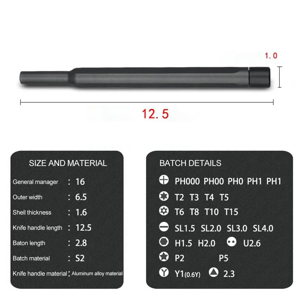 25pcs/set Multifunctional Screwdriver Set S2 Steel Screw Driver Manual Tools Mobile Phone Notebook Repair Hand Tools Supplies
25pcs/set Multifunctional Screwdriver Set S2 Steel Screw Driver Manual Tools Mobile Phone Notebook Repair Hand Tools Supplies