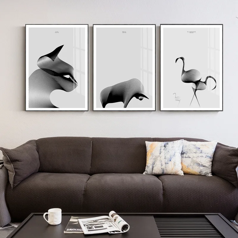 Nordic black and white gray poster restaurant abstract home decoration frameless modern living room printing hanging painting
Nordic black and white gray poster restaurant abstract home decoration frameless modern living room printing hanging painting