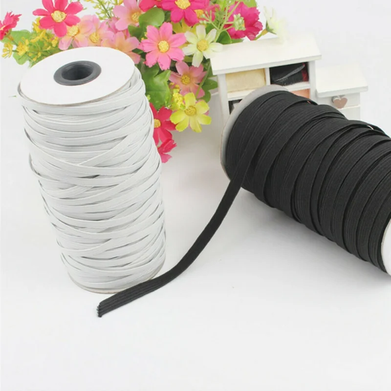 White Black Elastic Bands 3/4.5/5/6mm Polyester Elastic Cord for Clothes Garment Sewing Accessories 125yards
White Black Elastic Bands 3/4.5/5/6mm Polyester Elastic Cord for Clothes Garment Sewing Accessories 125yards