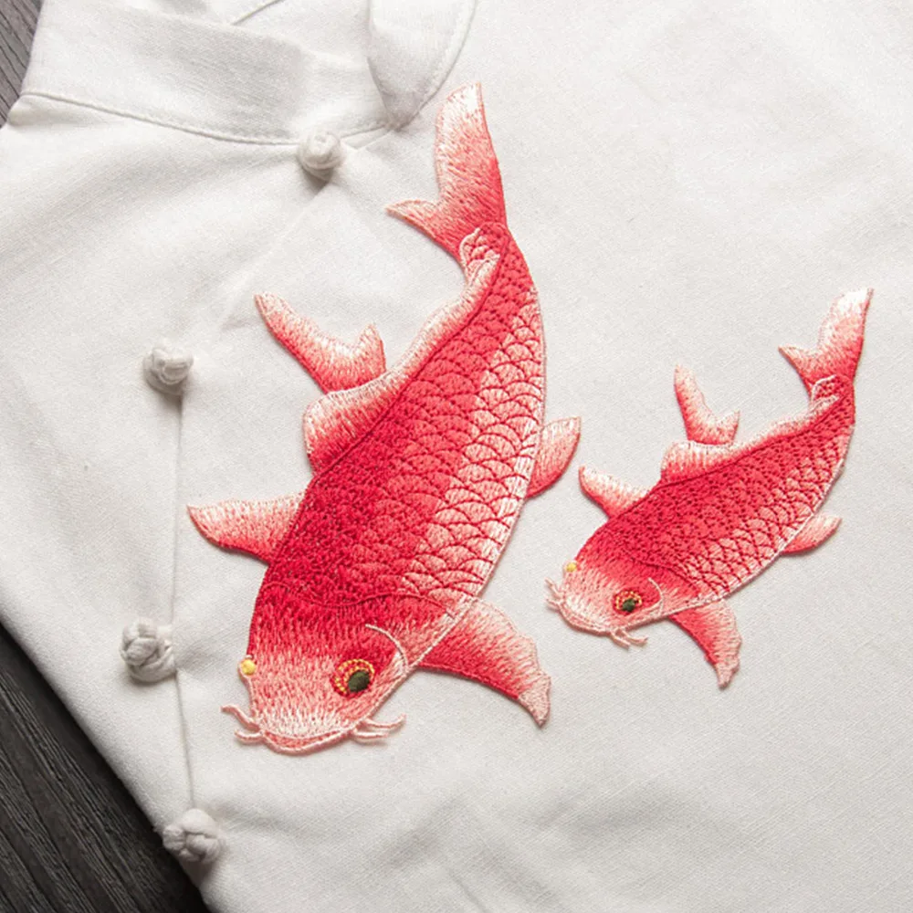 2 Sizes Fish Carp Terylene Embroidered Patches Appliques Handmade Clothing Sticker for Garment Woman Bag Home Textiles, 1 PC
2 Sizes Fish Carp Terylene Embroidered Patches Appliques Handmade Clothing Sticker for Garment Woman Bag Home Textiles, 1 PC
