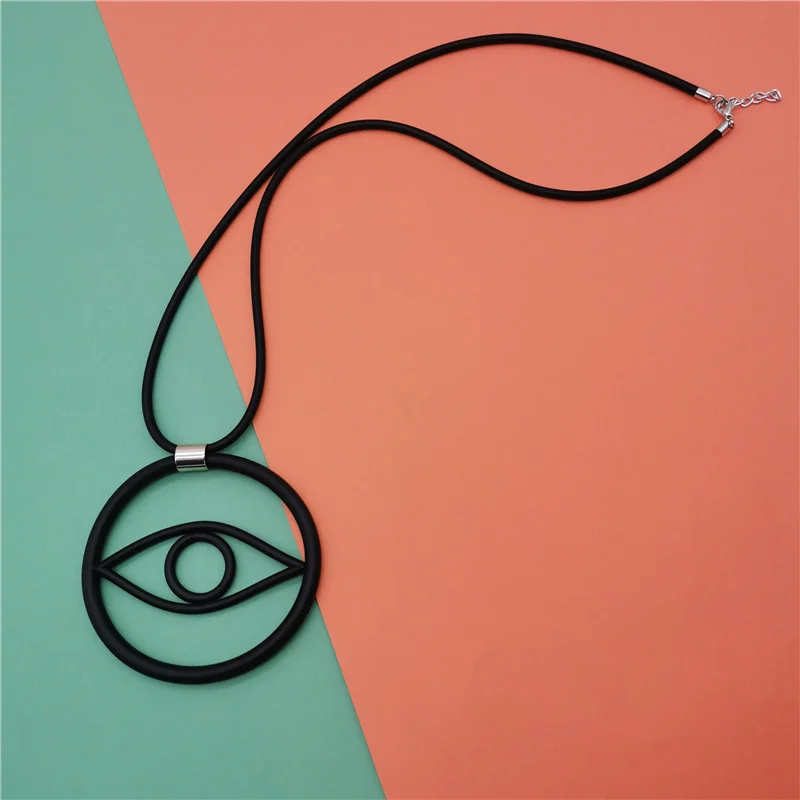 Marliwoo NEW Demon Eye Pendant Necklaces Women Long Necklace Designer Handmade Jewelry Rubber Chain Party Clothes Accessories
Marliwoo NEW Demon Eye Pendant Necklaces Women Long Necklace Designer Handmade Jewelry Rubber Chain Party Clothes Accessories