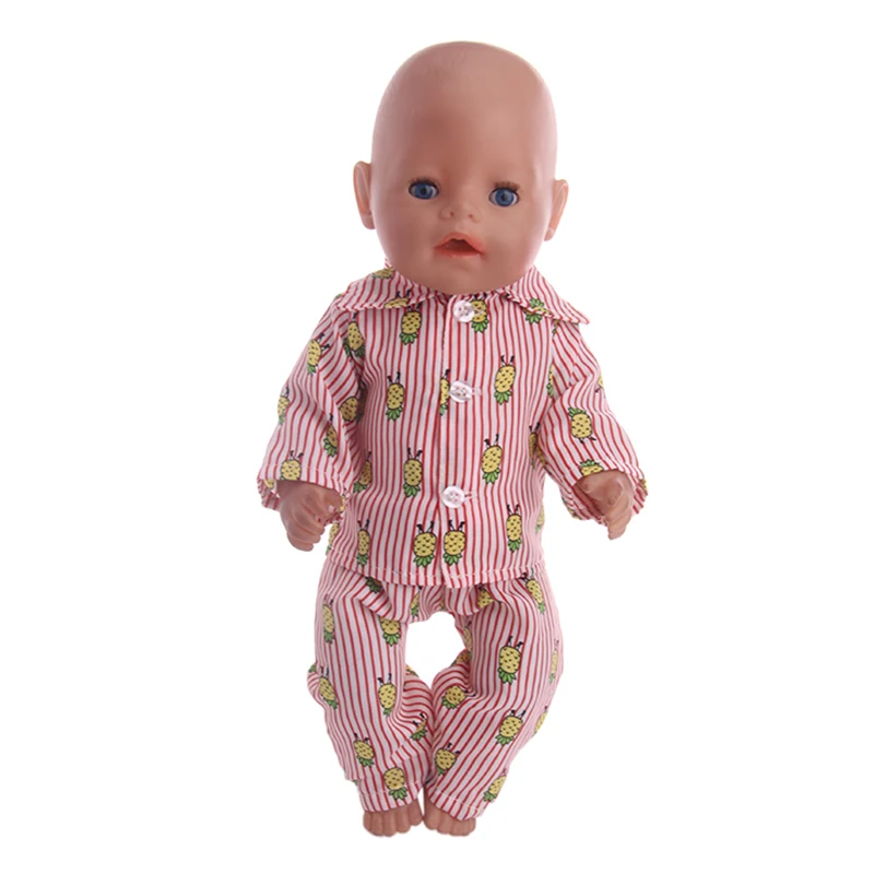 Кукольная мультяшная пижама и Ночная рубашка подходит для 18-дюймовых