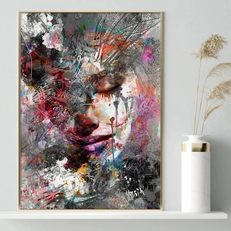 Abstract Girl Wall Paintings Print on Canvas Wall Art Prints Graffiti Art Prints Modern Pop Art Wall Pictures for Home Decore
Abstract Girl Wall Paintings Print on Canvas Wall Art Prints Graffiti Art Prints Modern Pop Art Wall Pictures for Home Decore