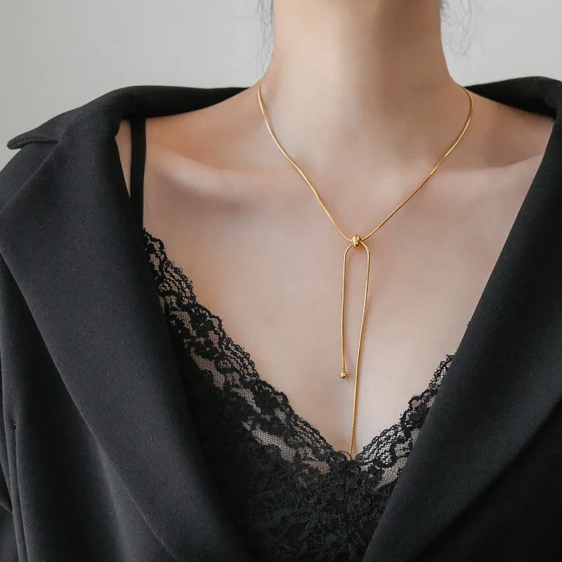 2021 New Trend Pull Snake Bone Chain Necklace For Women Stainless Steel Choker Necklace Classic Design Gold Neck Jewelry
2021 New Trend Pull Snake Bone Chain Necklace For Women Stainless Steel Choker Necklace Classic Design Gold Neck Jewelry