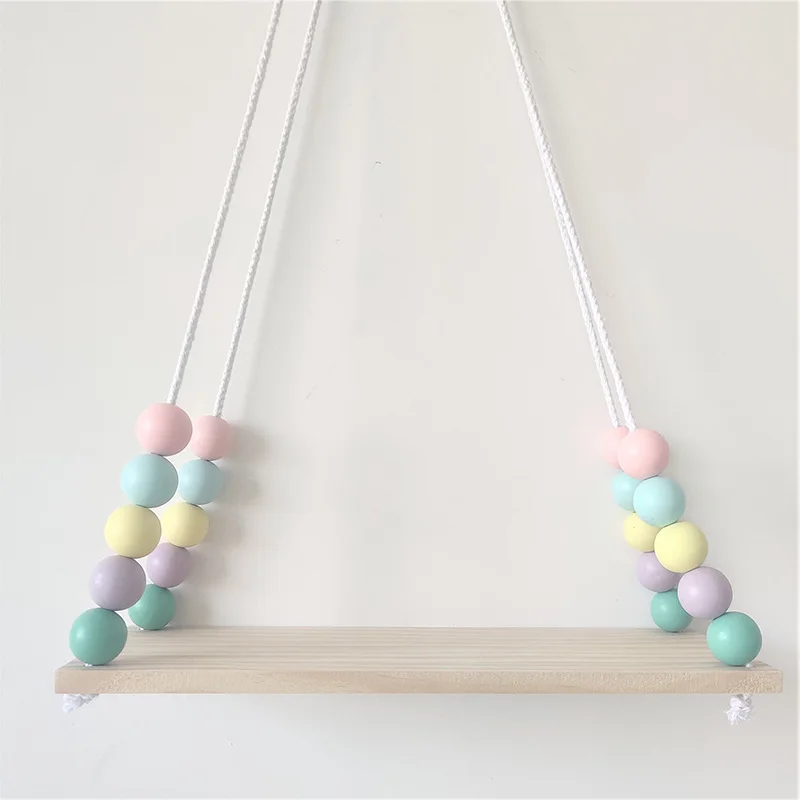 Wooden Beads Wall Hanging Shelf Children Room Storage Rack Characters Display Shelves Girls Bedroom Nursery Decoration Organizer
Wooden Beads Wall Hanging Shelf Children Room Storage Rack Characters Display Shelves Girls Bedroom Nursery Decoration Organizer