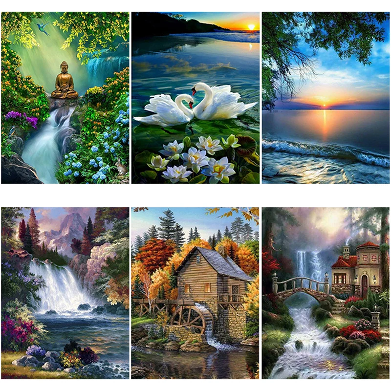 DIY House 5D Diamond Painting Landscape Diamond Embroidery Full Round Mosaic Cross Stitch Rhinestone Wall Sticker Home Decor
DIY House 5D Diamond Painting Landscape Diamond Embroidery Full Round Mosaic Cross Stitch Rhinestone Wall Sticker Home Decor