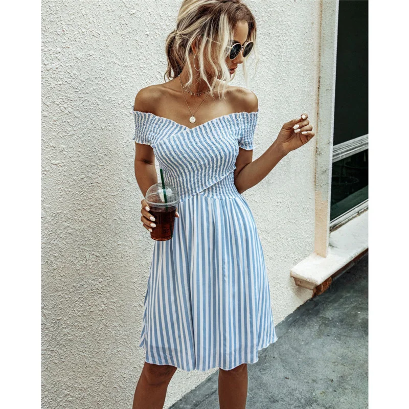 Summer Long Beach Dress Women Bodycon Sexy Off Shoulder Party Stripe Dresses Elegant 2021 Club Slim Office Lady Dress Vestidos
Summer Long Beach Dress Women Bodycon Sexy Off Shoulder Party Stripe Dresses Elegant 2021 Club Slim Office Lady Dress Vestidos
