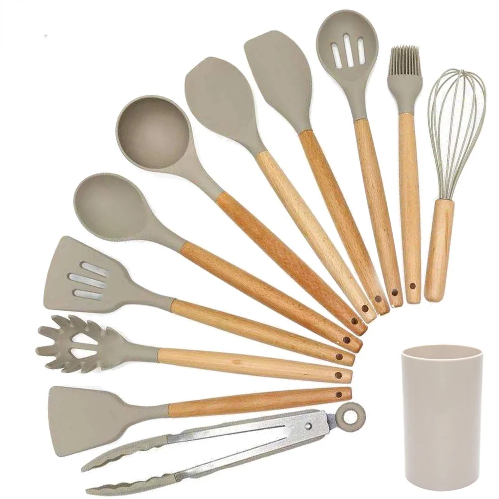 Household kitchen cookware set wooden handle spatula soup spoon brush ladle pasta colander non-stick cookware kitchen tools
Household kitchen cookware set wooden handle spatula soup spoon brush ladle pasta colander non-stick cookware kitchen tools