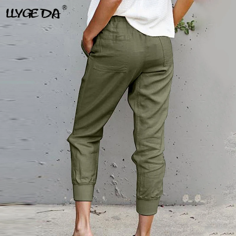 High Waist Cropped Pencil Pants For Women Solid Drawstring Slim Casual Trousers For Female 2021 Summer New Thin Women's Pant 
High Waist Cropped Pencil Pants For Women Solid Drawstring Slim Casual Trousers For Female 2021 Summer New Thin Women's Pant
