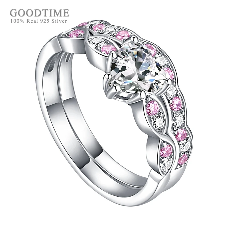 Fashion Women Ring 925 Sterling Silver Love Heart Zircon Wedding Ring Set For Bridal Rhinestone Jewelry Accessories For Party
Fashion Women Ring 925 Sterling Silver Love Heart Zircon Wedding Ring Set For Bridal Rhinestone Jewelry Accessories For Party