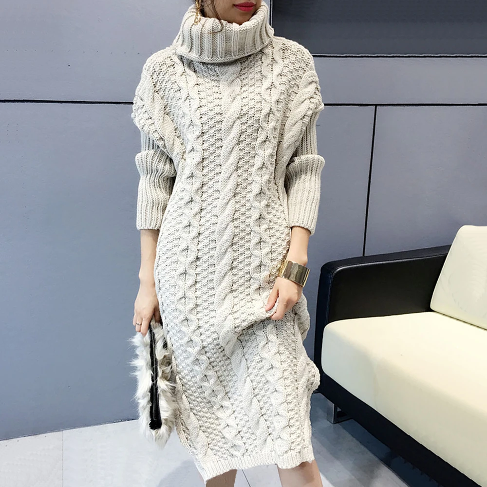 2021 Winter New Korean Dress Hemp Color Thickening Long High Round Neck Long Sleeve Pullover Sweater Women OL Commuting
2021 Winter New Korean Dress Hemp Color Thickening Long High Round Neck Long Sleeve Pullover Sweater Women OL Commuting