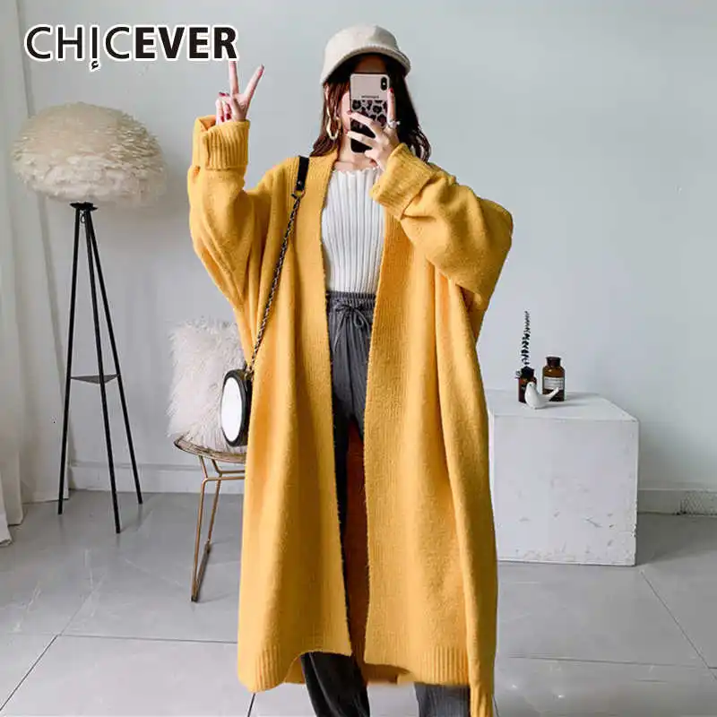 Женский Повседневный Кардиган CHICEVER, вязаный кардиган оверсайз с круглым вырезом и рукавами-фонариками, Осень-зима 2020
Женский Повседневный Кардиган CHICEVER, вязаный кардиган оверсайз с круглым вырезом и рукавами-фонариками, Осень-зима 2020