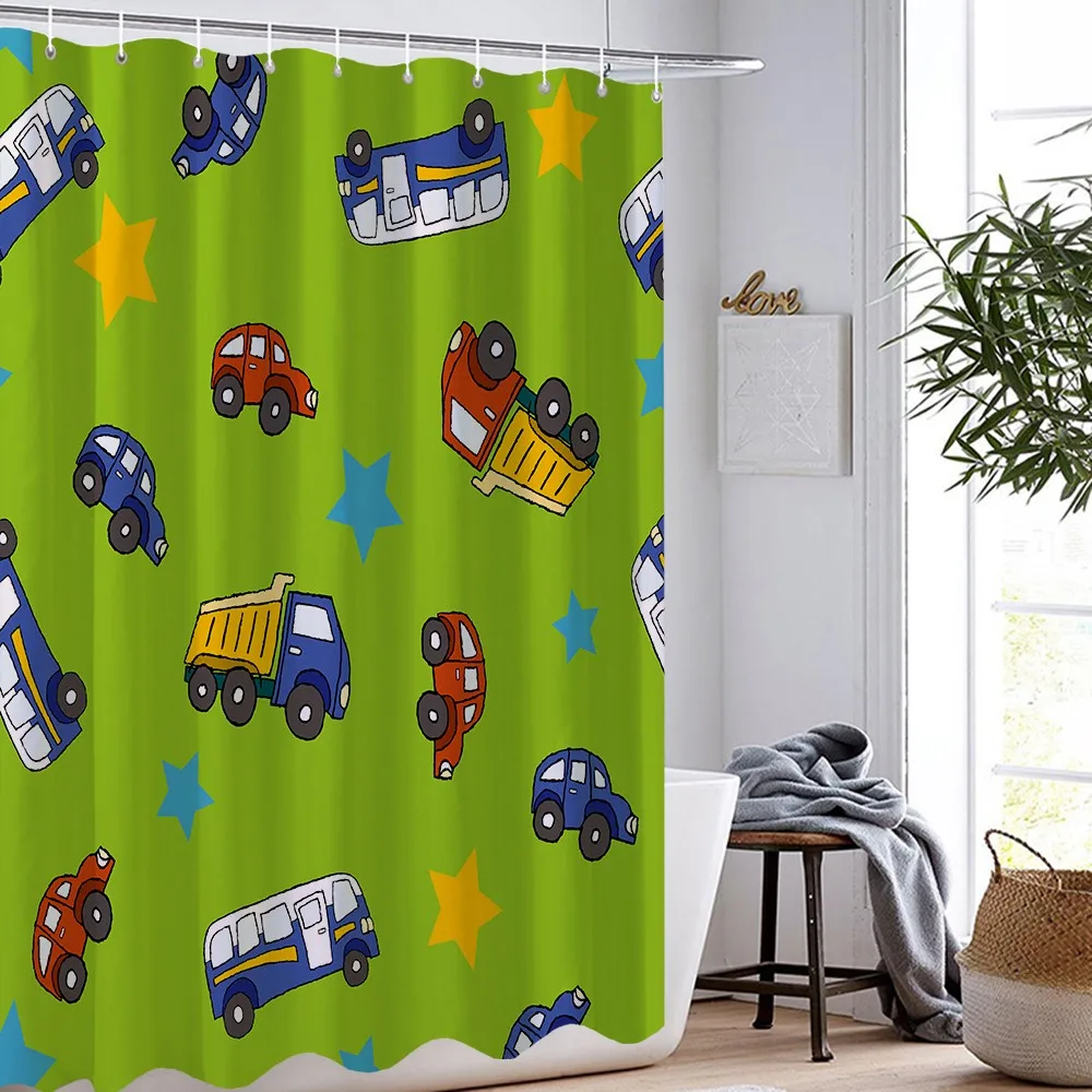 Robot/Astronaut/Transportation Shower Curtain Cartoon Pattern Bathroom Curtain Home Waterproof Shower Curtain 3D Print Curtain
Robot/Astronaut/Transportation Shower Curtain Cartoon Pattern Bathroom Curtain Home Waterproof Shower Curtain 3D Print Curtain