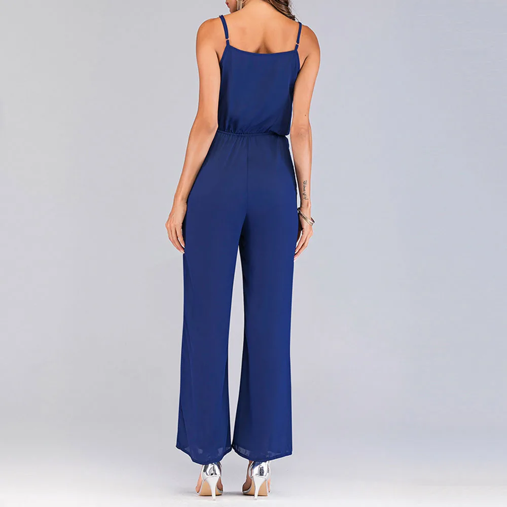Summer Sexy Jumpsuit Women Elegant Blue Minimalist Office Flare Pants High Waist Lave Up Fashion Strap Long Jumpsuits Rompers
Summer Sexy Jumpsuit Women Elegant Blue Minimalist Office Flare Pants High Waist Lave Up Fashion Strap Long Jumpsuits Rompers