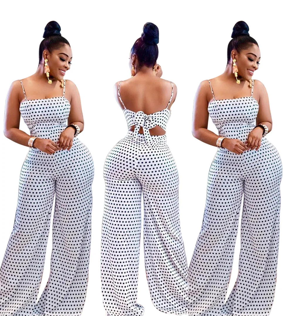 Donsignet Fashion Women's Jumpsuits Dot Printed Breast Wrap Suspenders Bow Jump Suits for Women Summer Casual Jumpersuit Women
Donsignet Fashion Women's Jumpsuits Dot Printed Breast Wrap Suspenders Bow Jump Suits for Women Summer Casual Jumpersuit Women