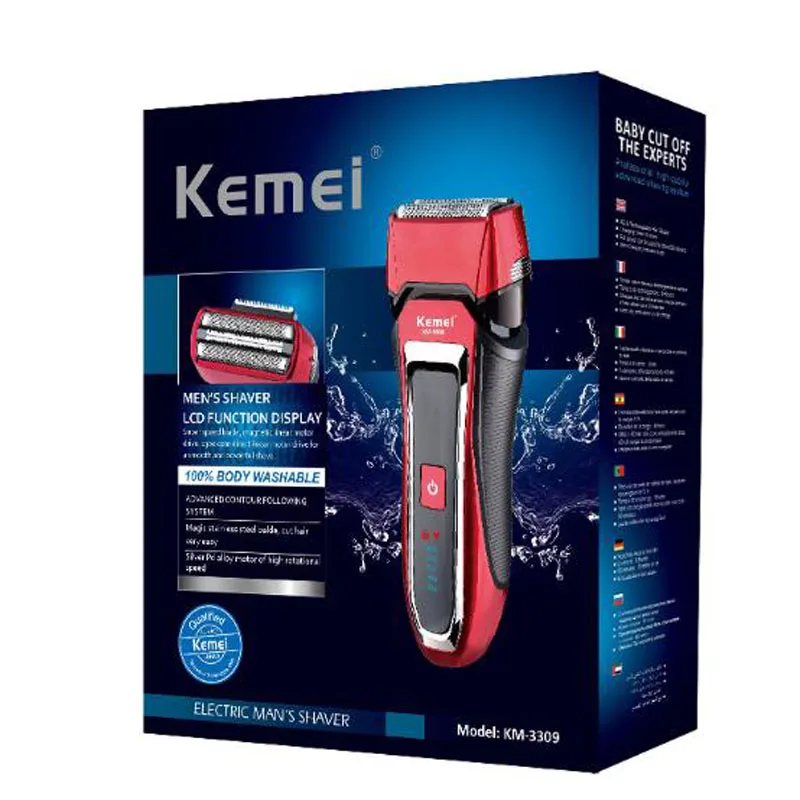 kemei electric Shaver KM-3309 electric shaver razor twin Blade 2 blade waterproof rechargeable electric shaver 3d floating head
kemei electric Shaver KM-3309 electric shaver razor twin Blade 2 blade waterproof rechargeable electric shaver 3d floating head