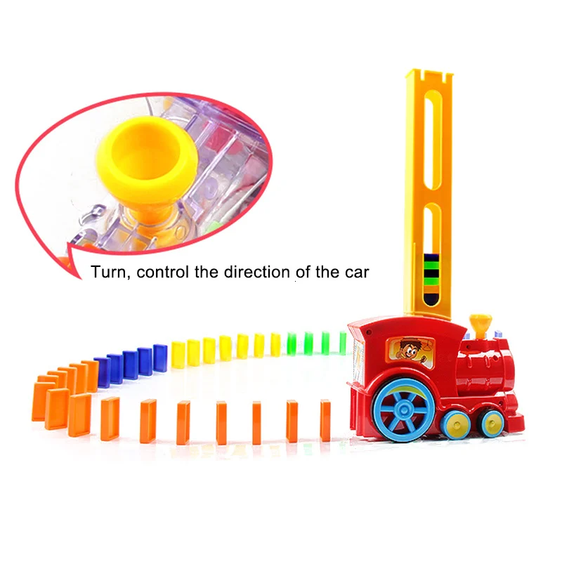 Domino Train Toy Set Rally Electric Train Model With 60 Pcs Colorful Domino Game Building Blocks Car Truck Vehicle Stacking 
Domino Train Toy Set Rally Electric Train Model With 60 Pcs Colorful Domino Game Building Blocks Car Truck Vehicle Stacking