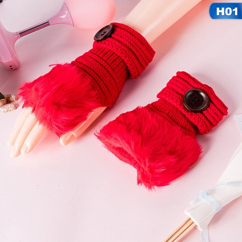 Winter Women Gloves Plush Faux Fur Knitting Wool Keep Warm Fashion Short Mitten Fingerless Lady Girl Half Finger Glove
Winter Women Gloves Plush Faux Fur Knitting Wool Keep Warm Fashion Short Mitten Fingerless Lady Girl Half Finger Glove