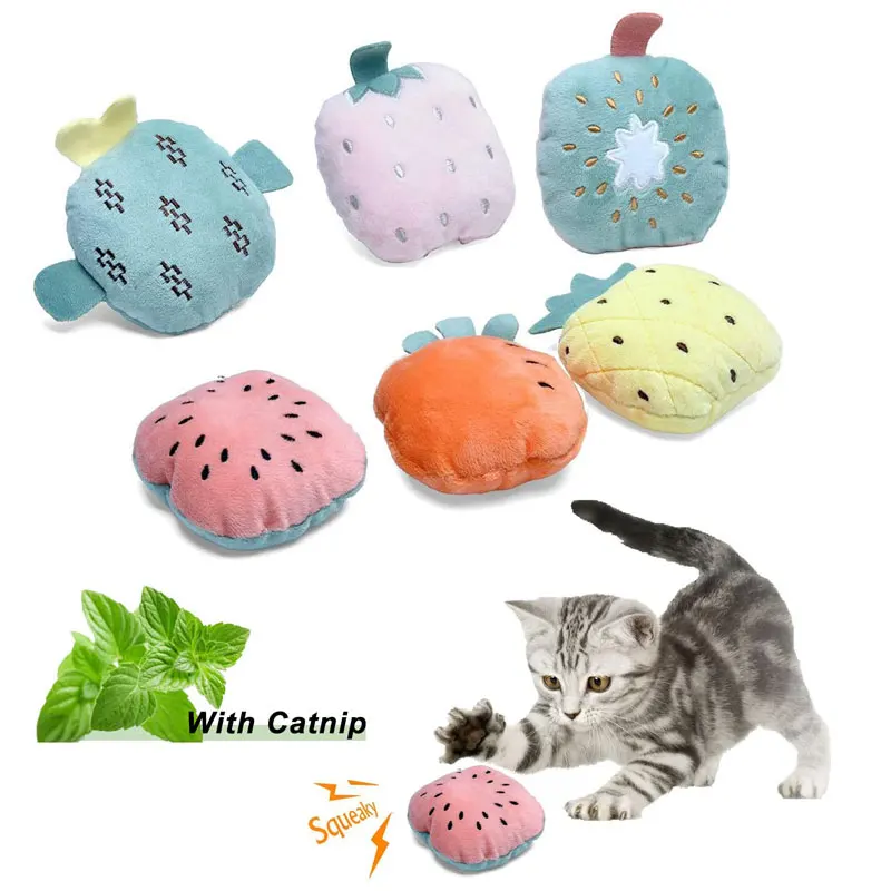 Plush Cat Catnip Toys Cute Fruit Shaped Interactive Cat Toy Carry Ring Paper Cartoons Cat Supplies for Kitten Soft Pet Products
Plush Cat Catnip Toys Cute Fruit Shaped Interactive Cat Toy Carry Ring Paper Cartoons Cat Supplies for Kitten Soft Pet Products