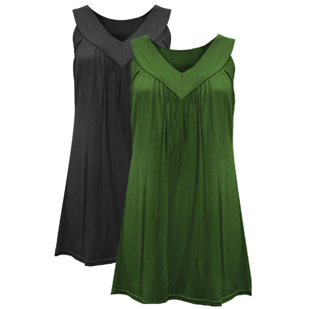 Women Blouse 2020 Summer sleeveless V-Neck Female Blouses Plus Size 5XL Women Pure Color Pleated Tank Top Casual Soft Blouse
Women Blouse 2020 Summer sleeveless V-Neck Female Blouses Plus Size 5XL Women Pure Color Pleated Tank Top Casual Soft Blouse