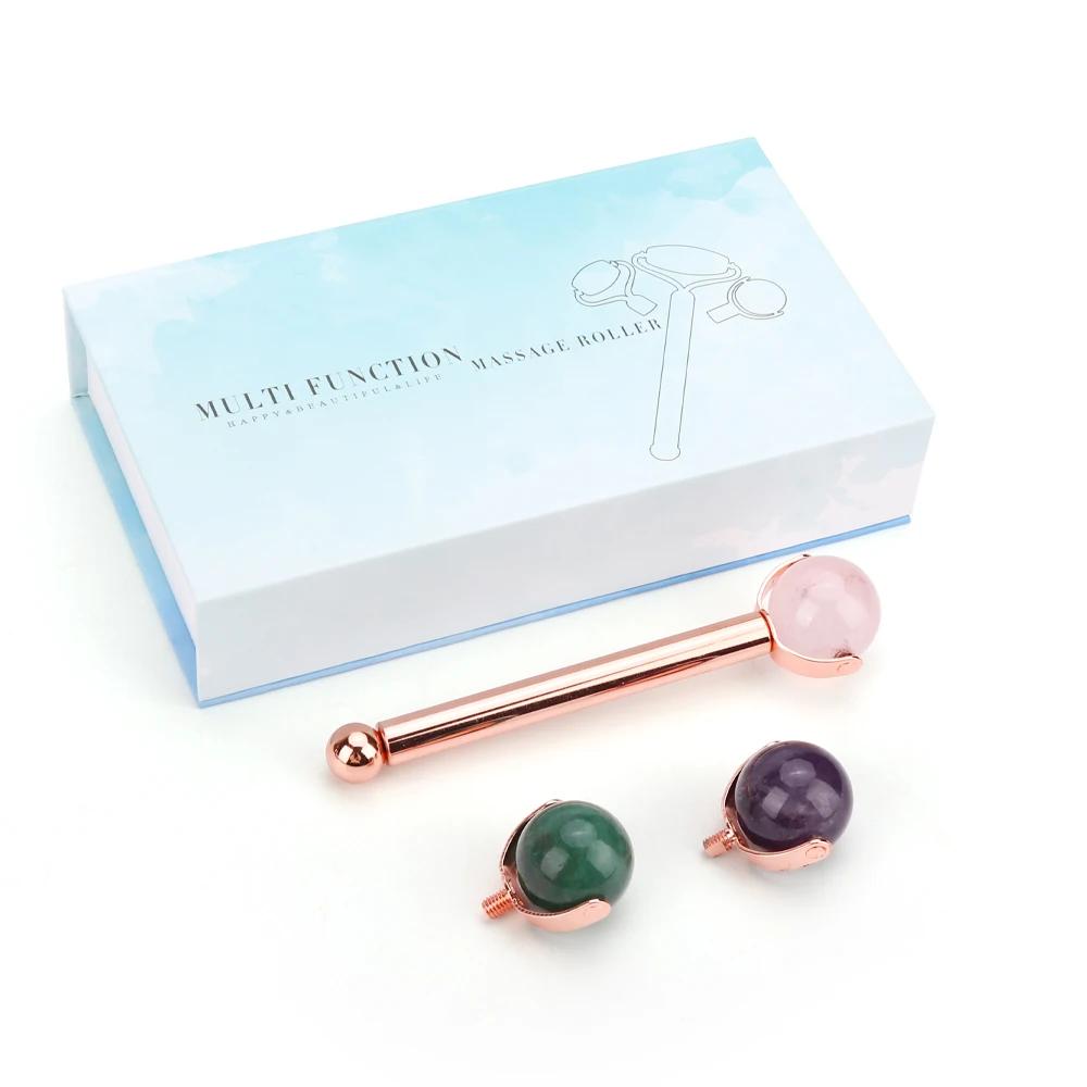 Jade Roller with Replacement Head Slimming Face Massage Lifting Vibrating Natural Jade Stone Facial Roller Facial Beauty Tool
Jade Roller with Replacement Head Slimming Face Massage Lifting Vibrating Natural Jade Stone Facial Roller Facial Beauty Tool