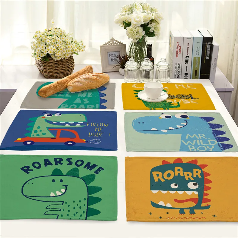 Cartoon Dinosaur Place Mats Placemats Fabric Coaster Table Decoration Mat Kitchen Posavasos Manteles Individuales Onderzetters
Cartoon Dinosaur Place Mats Placemats Fabric Coaster Table Decoration Mat Kitchen Posavasos Manteles Individuales Onderzetters