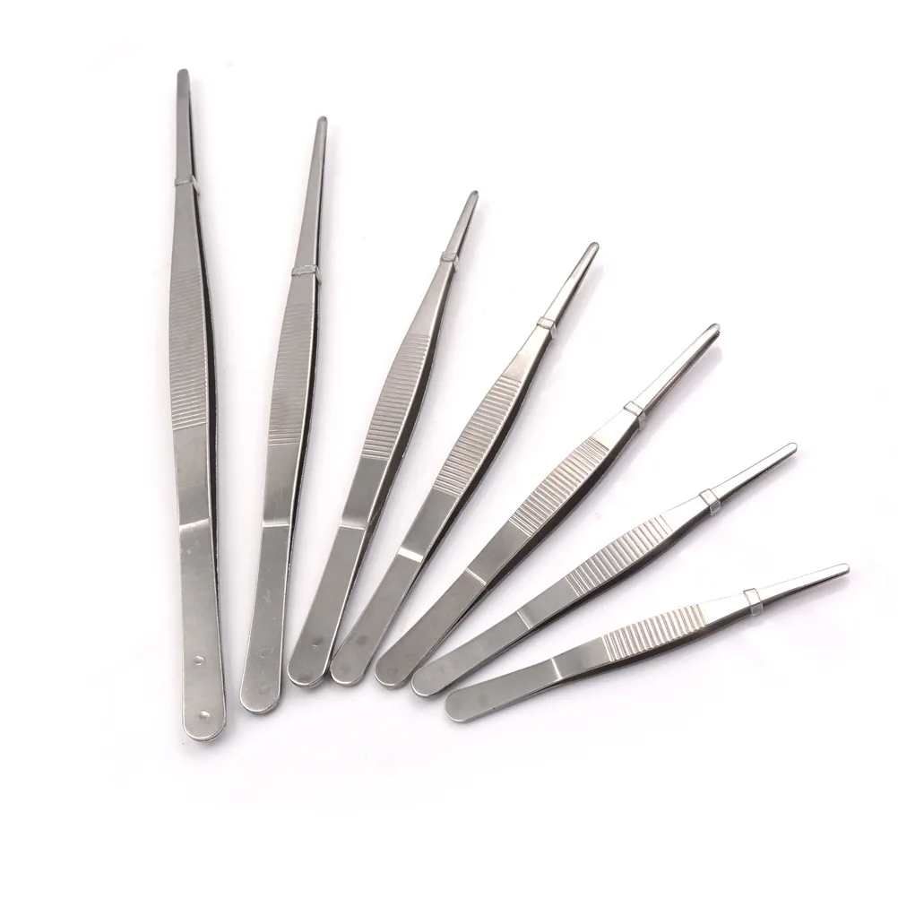 

Tweezers 12.5cm/14cm/16cm/18cm/20cm/25cm/30cm Stainless Steel Medical Dental Precision Long Straight Forceps Tweezers 1pcs