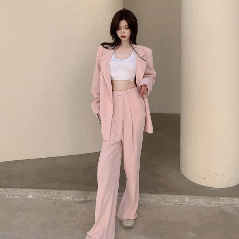 Two Piece Set Autumn New Thin Loose Blazer Jacket For Women High Waist Wide Leg Suit Matching Set Ladies Business Korean Sets
Two Piece Set Autumn New Thin Loose Blazer Jacket For Women High Waist Wide Leg Suit Matching Set Ladies Business Korean Sets
