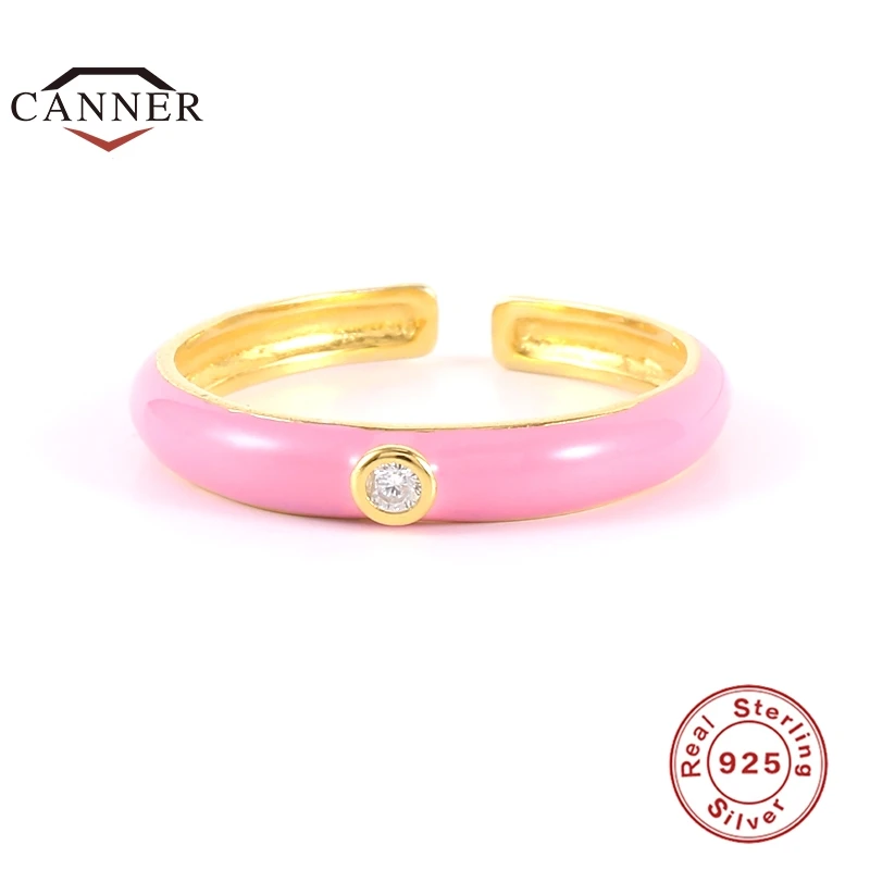 CANNER Colorful Dripping Oil Zircon Rings 100% 925 Sterling Silver Adjustable Open Finger Ring for Women Wedding Jewelry Anillos 
CANNER Colorful Dripping Oil Zircon Rings 100% 925 Sterling Silver Adjustable Open Finger Ring for Women Wedding Jewelry Anillos