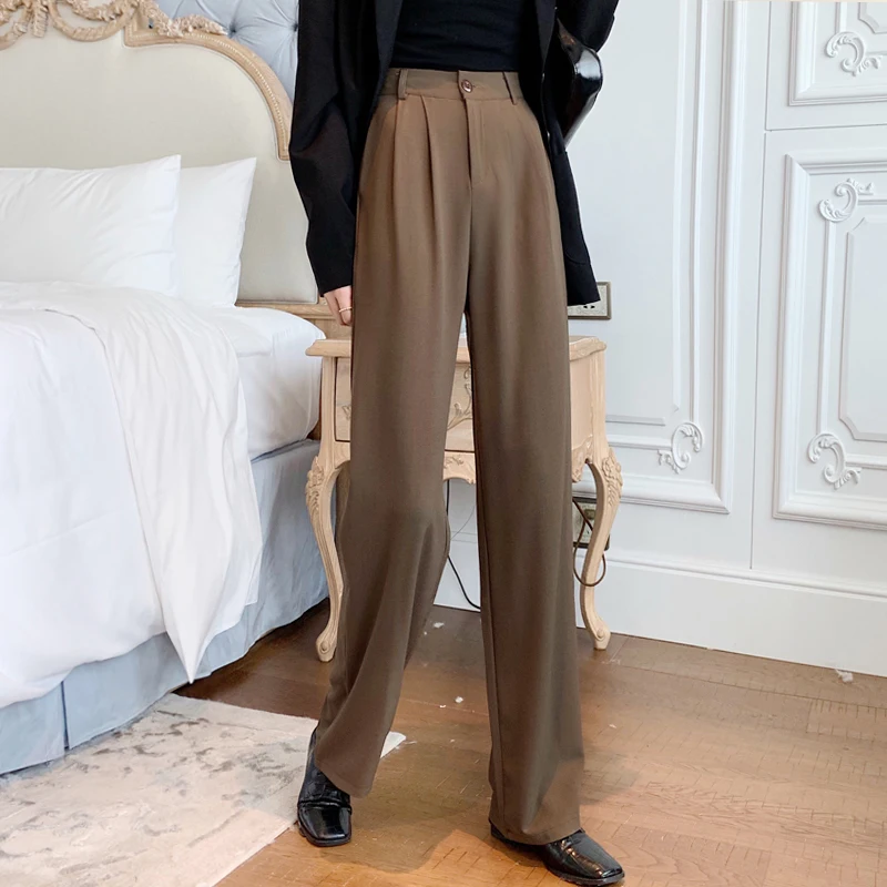 New Spring Long Pants For Women High Waist Summer Fashion Elegant Casual Office Lady Straight Trouser
New Spring Long Pants For Women High Waist Summer Fashion Elegant Casual Office Lady Straight Trouser