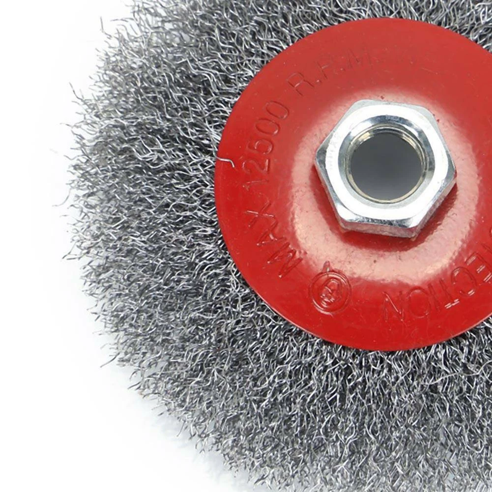 3pcs 4.5inch Steel Wire Brush M14 Die Grinder Rotary Electric Tool Round Wheel Brushes For Angle Grinder Polishing Cleaning
3pcs 4.5inch Steel Wire Brush M14 Die Grinder Rotary Electric Tool Round Wheel Brushes For Angle Grinder Polishing Cleaning