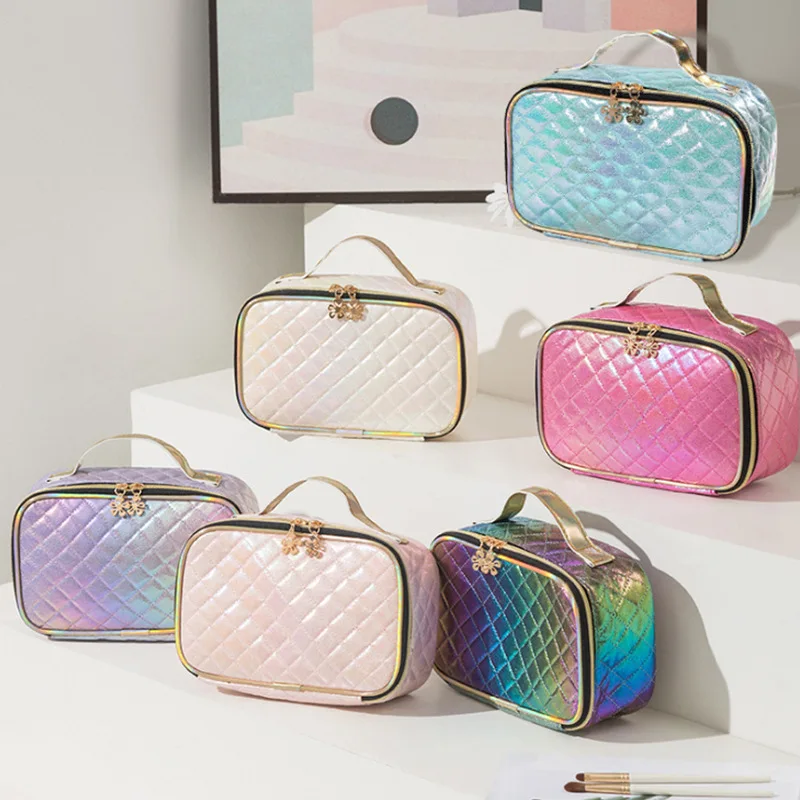Ladies Bags Portable PU Diamond Cosmetic Bag Symphony Laser Wash Bag Organizer Of High-Volume Cosmetics Luxury Design
Ladies Bags Portable PU Diamond Cosmetic Bag Symphony Laser Wash Bag Organizer Of High-Volume Cosmetics Luxury Design