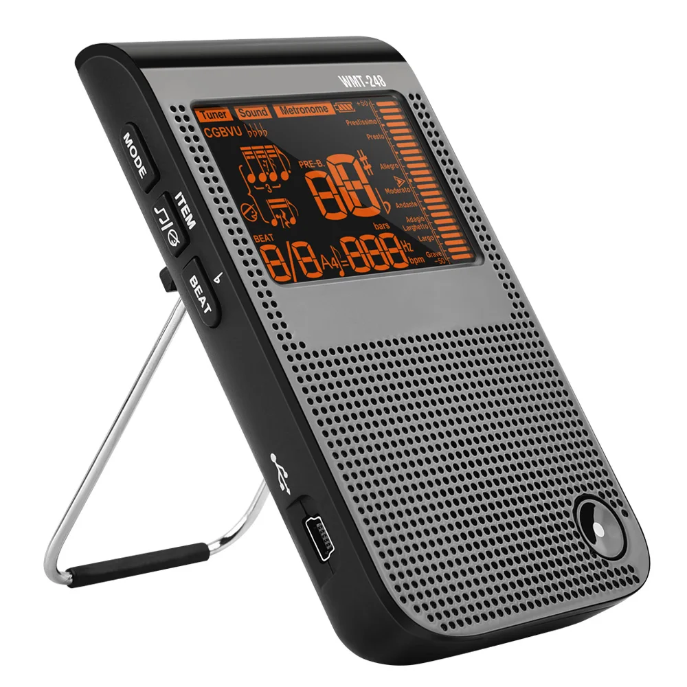 Lekato WMT-248 3 in 1 Tuner Metronome Tone Generator Metronome Tuner Tone Generator Digital Tuner Guitar Clip On LED Display
Lekato WMT-248 3 in 1 Tuner Metronome Tone Generator Metronome Tuner Tone Generator Digital Tuner Guitar Clip On LED Display