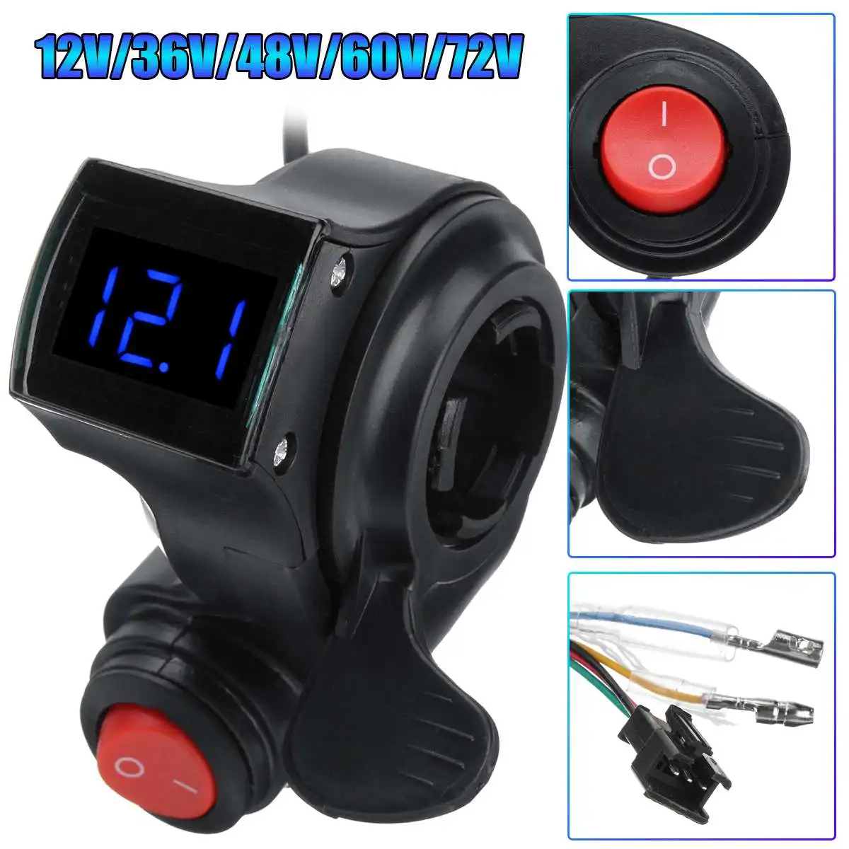 Power switch LED display switch handlebar handle thumb throttle electric scooter for Electric Bike 36V/48/60/72V
Power switch LED display switch handlebar handle thumb throttle electric scooter for Electric Bike 36V/48/60/72V