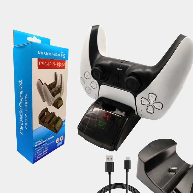 Dual Fast Charger for PS5 Wireless Magnetic Controller Type-C Charging Cradle Dock Station | Электроника