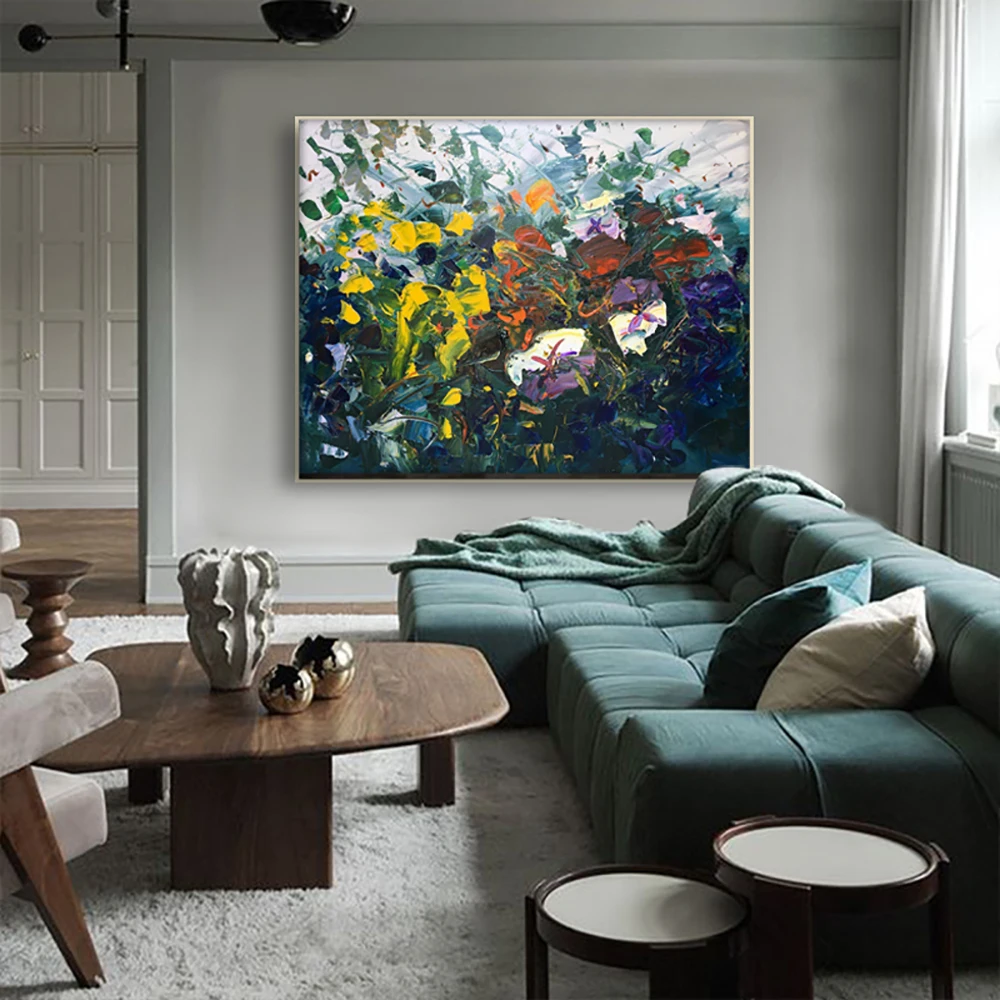 Handmade Abstract Art Picture Modern Living Room Decoration Oil Painting Textured Flower Art Picture Wall Decor Hanging Artwork
Handmade Abstract Art Picture Modern Living Room Decoration Oil Painting Textured Flower Art Picture Wall Decor Hanging Artwork