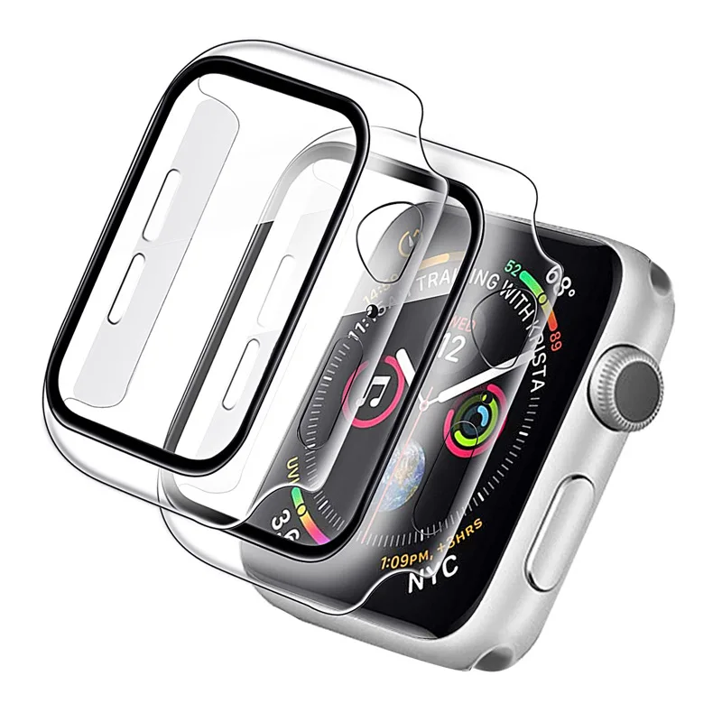 360 full Screen protector Bumper Frame matte hard Case for Apple watch 6/SE/5/4/3/2/1 cover Tempered glass film for iwatch Case
360 full Screen protector Bumper Frame matte hard Case for Apple watch 6/SE/5/4/3/2/1 cover Tempered glass film for iwatch Case