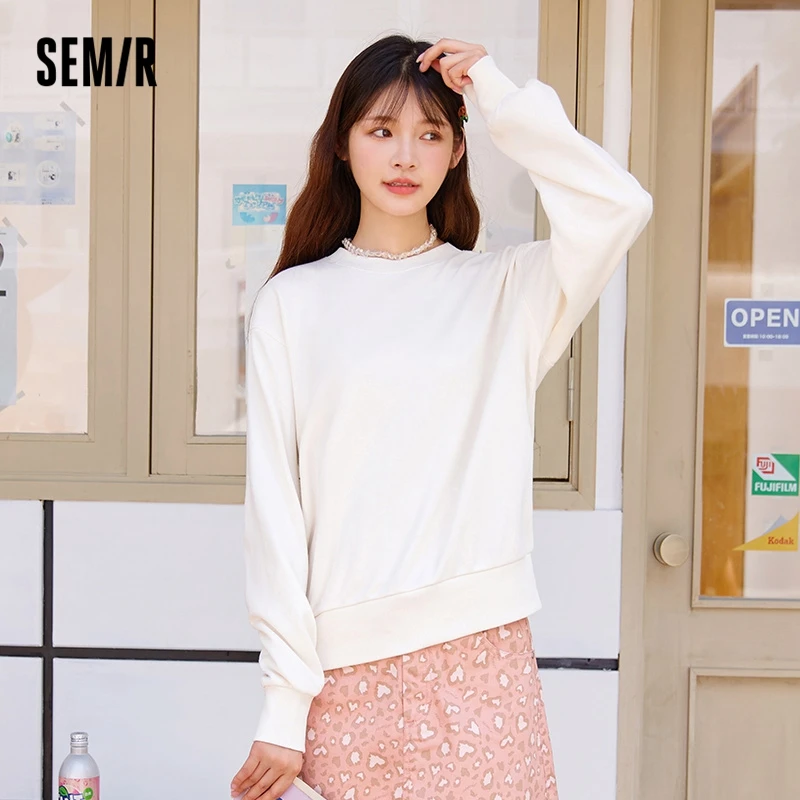 SEMIR Sweatshirt Women Simple Collocation Solid 2021 Autumn New Loose Versatile Casual Fall Shoulder Hoodies Girl
SEMIR Sweatshirt Women Simple Collocation Solid 2021 Autumn New Loose Versatile Casual Fall Shoulder Hoodies Girl