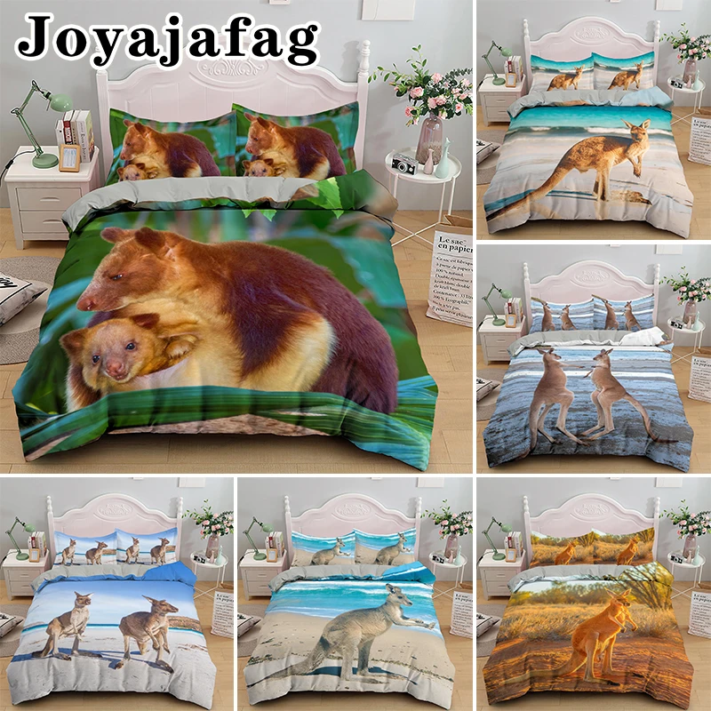 Lovely Kangaroo Bedding Set Queen King Single Size Duvet Cover With Zipper Closure Bed Sets Pillwocase Quilt Covers Bedclothes
Lovely Kangaroo Bedding Set Queen King Single Size Duvet Cover With Zipper Closure Bed Sets Pillwocase Quilt Covers Bedclothes
