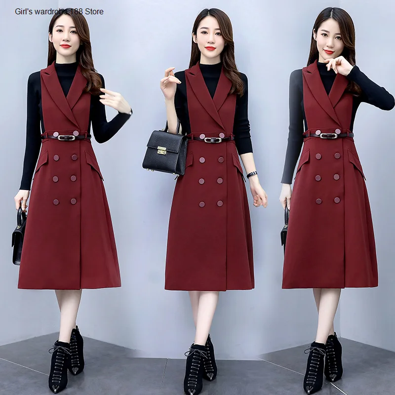 Suit women's knitted shirt vest skirt temperament early autumn broad Lady Western style Noble 2020 new autumn two-piece set
Suit women's knitted shirt vest skirt temperament early autumn broad Lady Western style Noble 2020 new autumn two-piece set