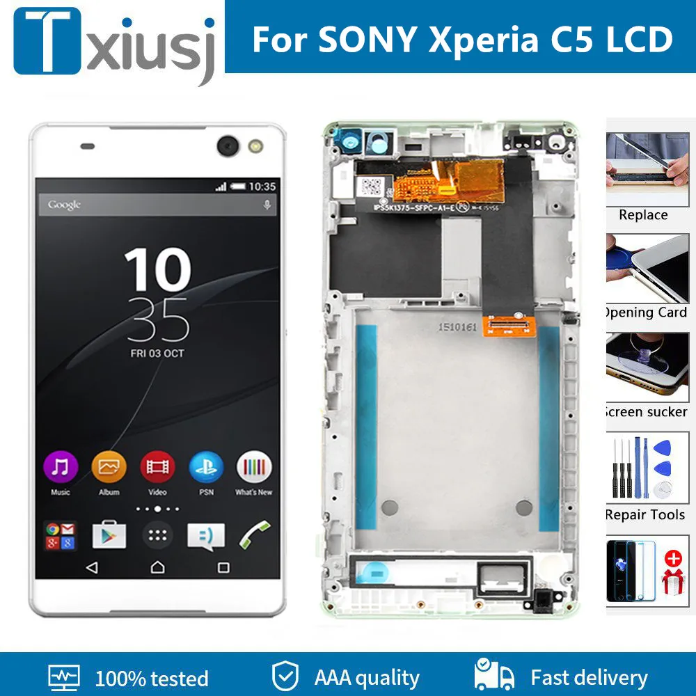 Оригинальный ЖК-дисплей для SONY Xperia C5 Ultra E5506 E5533 E5563, ЖК-дисплей, сенсорный экран, дигитайзер с рамкой, замена, бесплатный инструмент
Оригинальный ЖК-дисплей для SONY Xperia C5 Ultra E5506 E5533 E5563, ЖК-дисплей, сенсорный экран, дигитайзер с рамкой, замена, бесплатный инструмент
