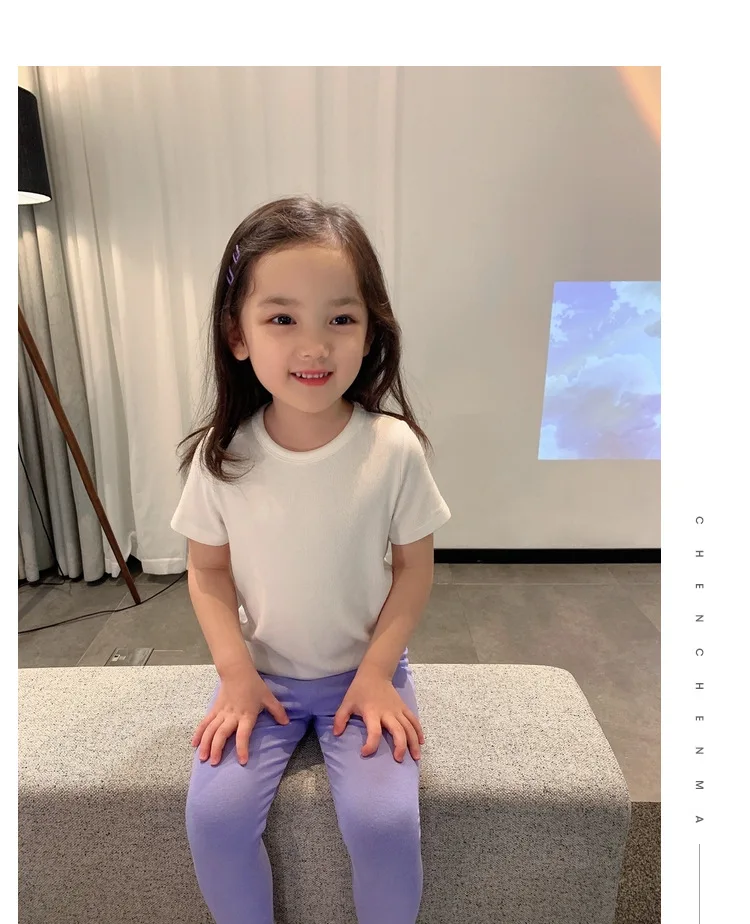 2021 spring and summer new girls short-sleeved T-shirt round neck elastic T summer children's solid color bottoming shirt TZ53
2021 spring and summer new girls short-sleeved T-shirt round neck elastic T summer children's solid color bottoming shirt TZ53