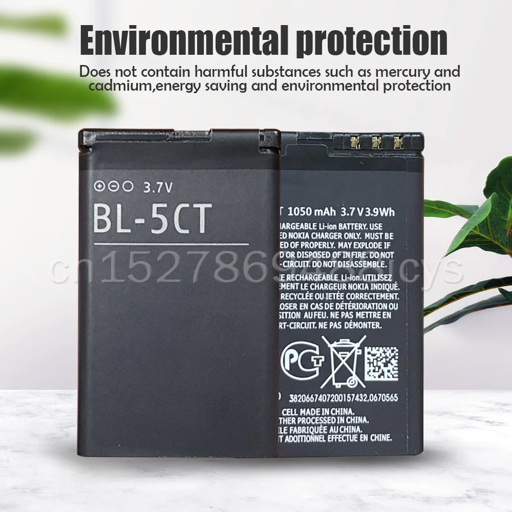3 7 V 1050mAh BL-5CT BL 5CT BL5CT Сменный аккумулятор для телефона Nokia 3720 5220 5220XM 6730 6330 6303i C5-02 C3-01