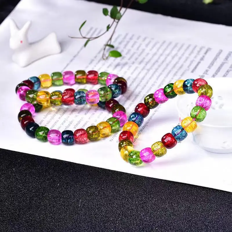 Crystal Stone Colorful Popcorn Crystal Round Beads For Jewelry Making DIY Bracelet 
Crystal Stone Colorful Popcorn Crystal Round Beads For Jewelry Making DIY Bracelet