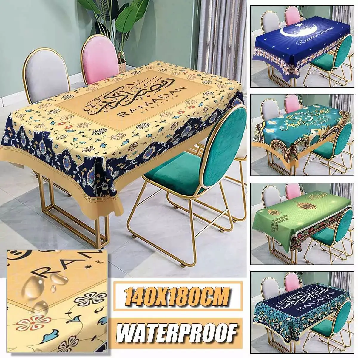 Eid Mubarak Ramadan Muslim Waterproof Dining Table Cloth Table Cover Room Decor
Eid Mubarak Ramadan Muslim Waterproof Dining Table Cloth Table Cover Room Decor
