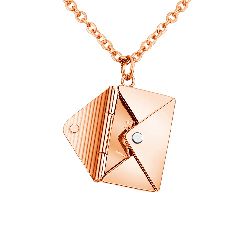 Personalized Custom Envelope Pendant Necklace for Women Gold Chain Fashion New Stainless Steel Engraved Name Phrase Jewelry Gift
Personalized Custom Envelope Pendant Necklace for Women Gold Chain Fashion New Stainless Steel Engraved Name Phrase Jewelry Gift