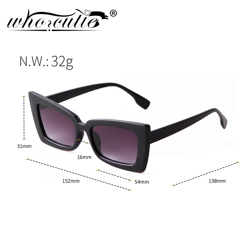 WHO CUTIE Vintage Cat Eye Sunglasses Women Designer Brand Pink Mirror Sun Glasses Fashion Thick Frame Shades Eyewear Female S487
WHO CUTIE Vintage Cat Eye Sunglasses Women Designer Brand Pink Mirror Sun Glasses Fashion Thick Frame Shades Eyewear Female S487